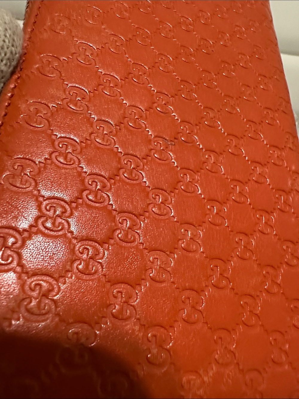 Gucci Orange Quilted Leather Zip Wallet - Picture 13 of 13